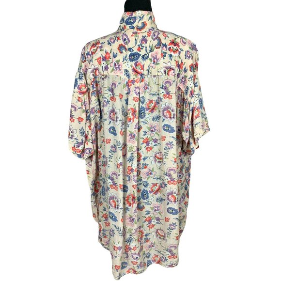 VINTAGE 80s Floral Short Sleeve Blouse - Picture 7 of 11